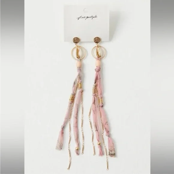 Free People Pink Tassel Earrings - Picture 2 of 8